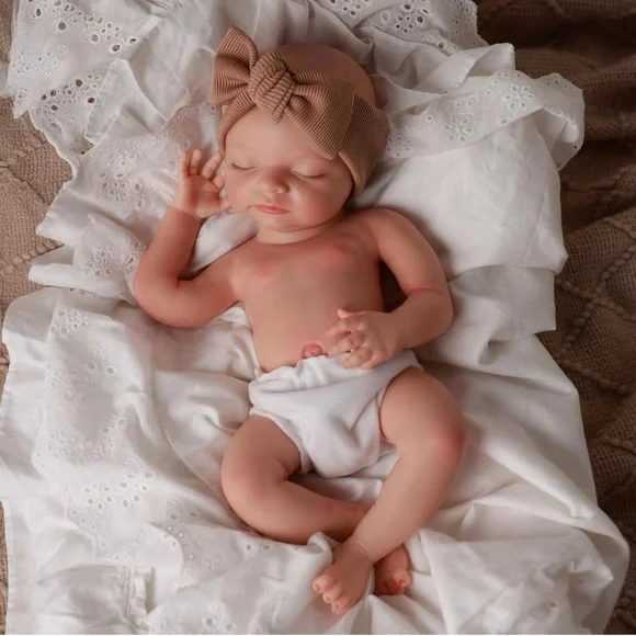 Adorable Girl Baby Tan Outfit with Bow